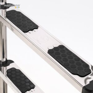 Steg för stegar. Rostfritt stål. inkl. skruvar AISI 304